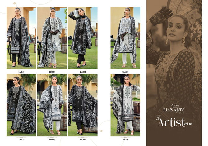 The Artist Vol 4 By Riaz Arts Digital Printed Lawn Cotton Dress Material Suppliers In Delhi
